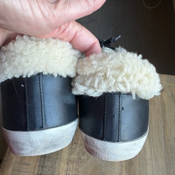Golden Goose Black Sneakers with Cream Shearling - Picture 3 of 9